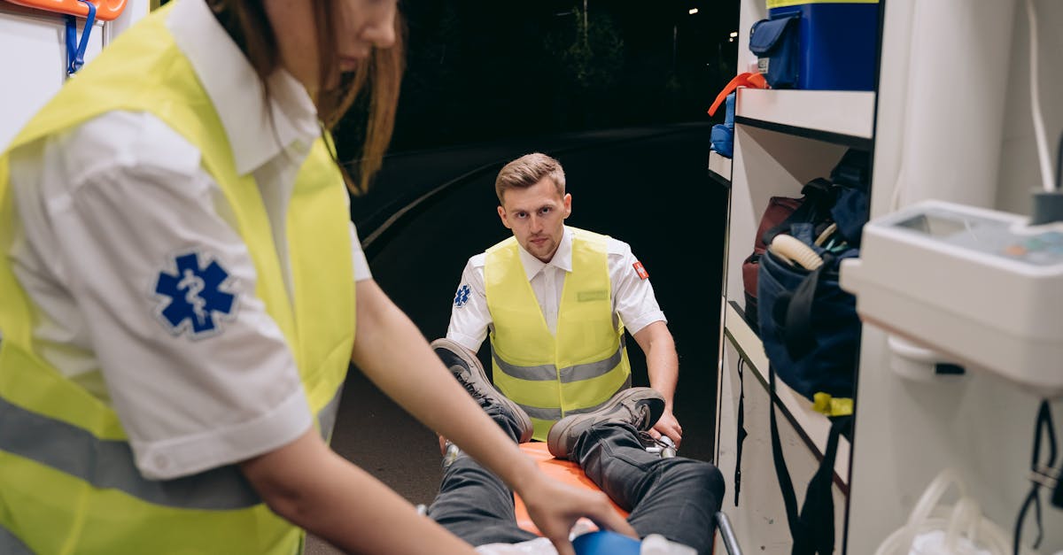 Ambulance with two officers, showcasing CAN compatibility with Voice Controller iMS.